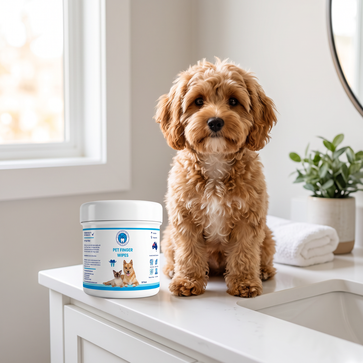 Fingertip Tooth Wipes for pets