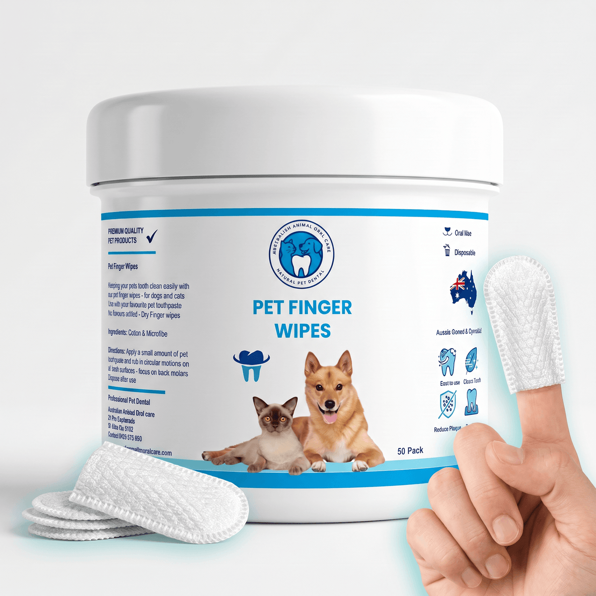 Pet Finger Wipes