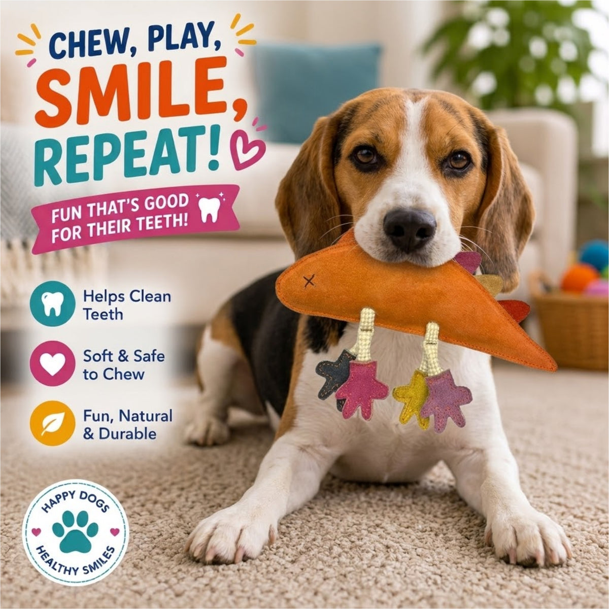 Lizard dental chew toy
