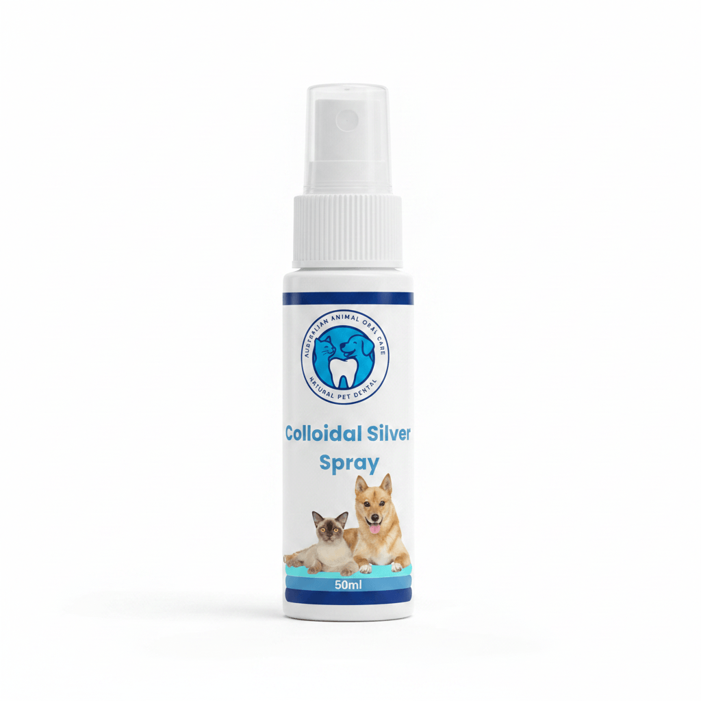 Colloidal Silver Spray bottle for pets on a white background