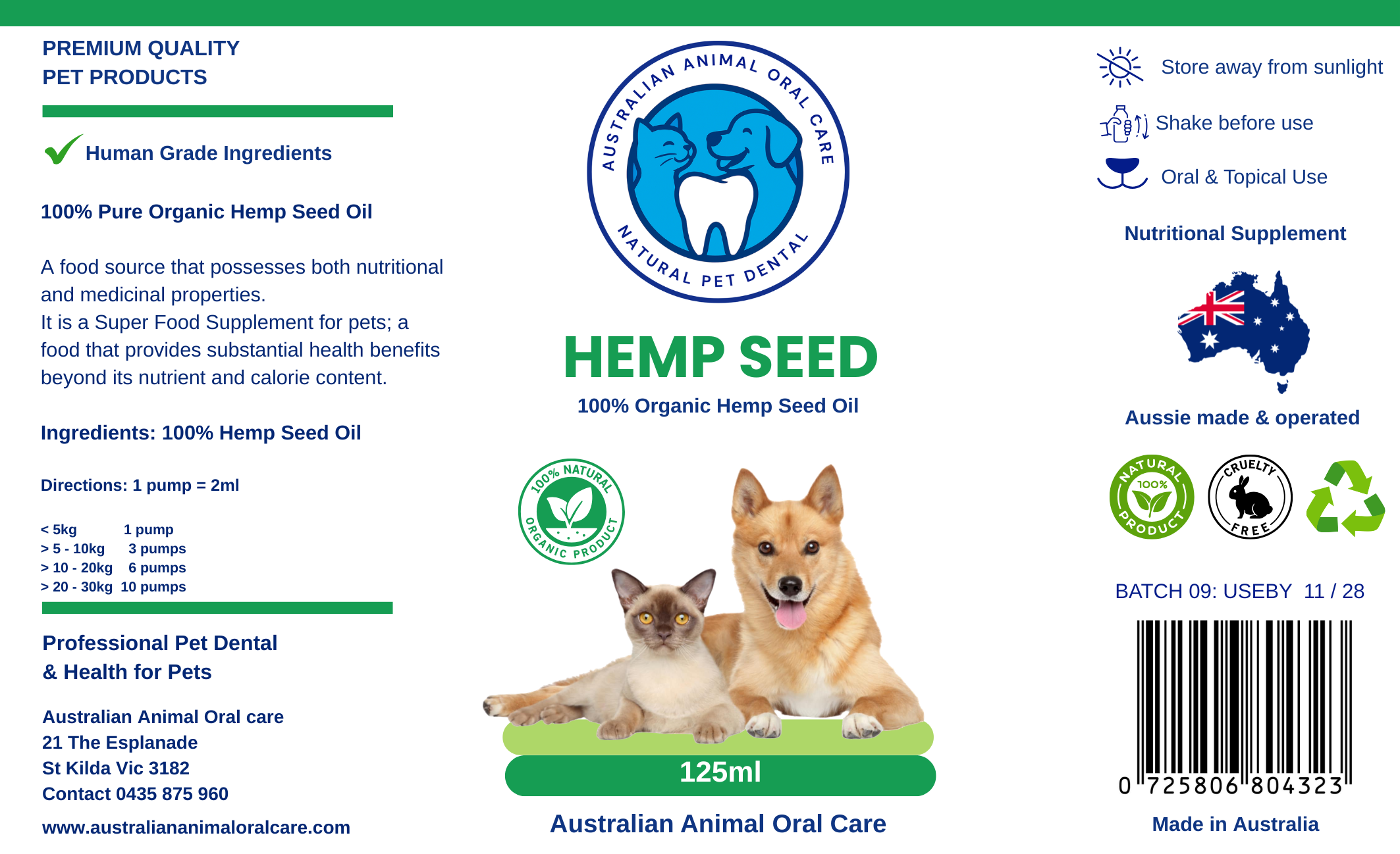 Hemp Seed Oil  - Dogs