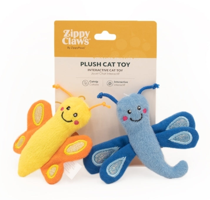 Zippy Paws Zippy Claws Cat Toy - Butterfly and Dragonfly 2-Pack