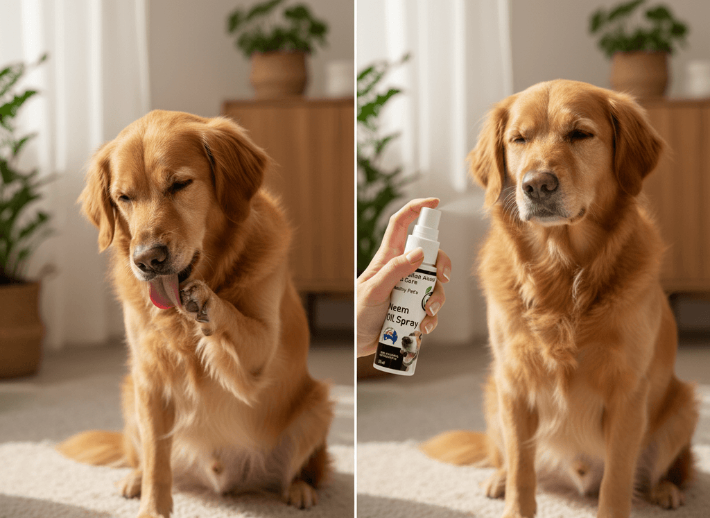 Dogs with Neem Spray