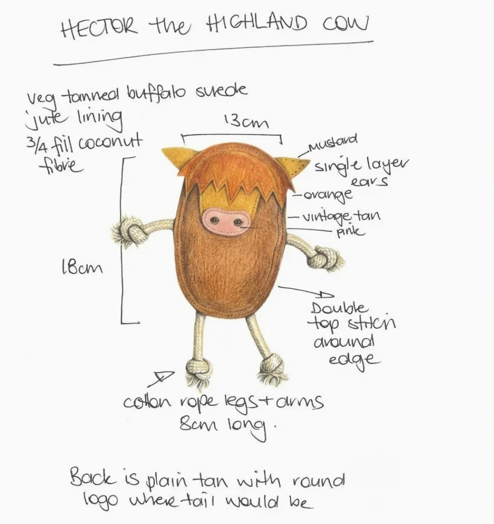 Hector Highland Cow Chew Toy