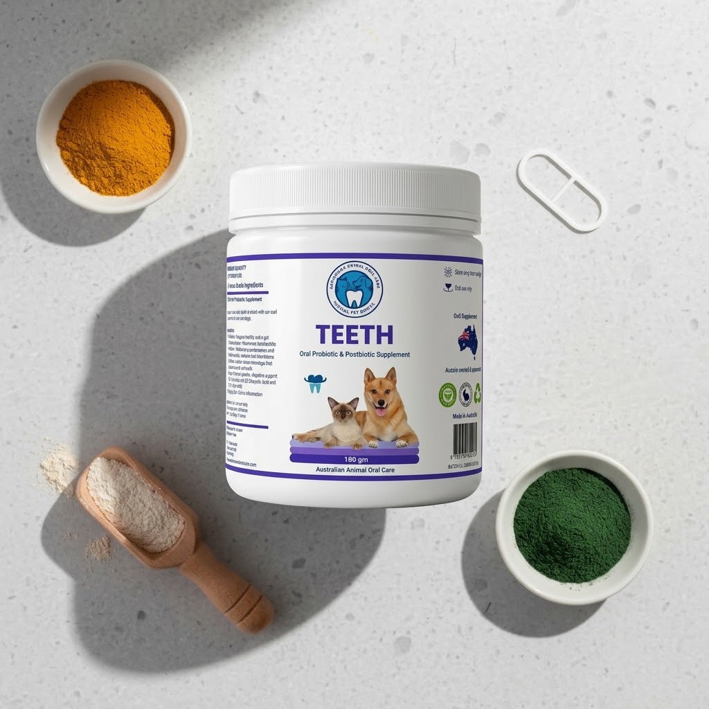 oral probiotic dental powder for dogs and cats
