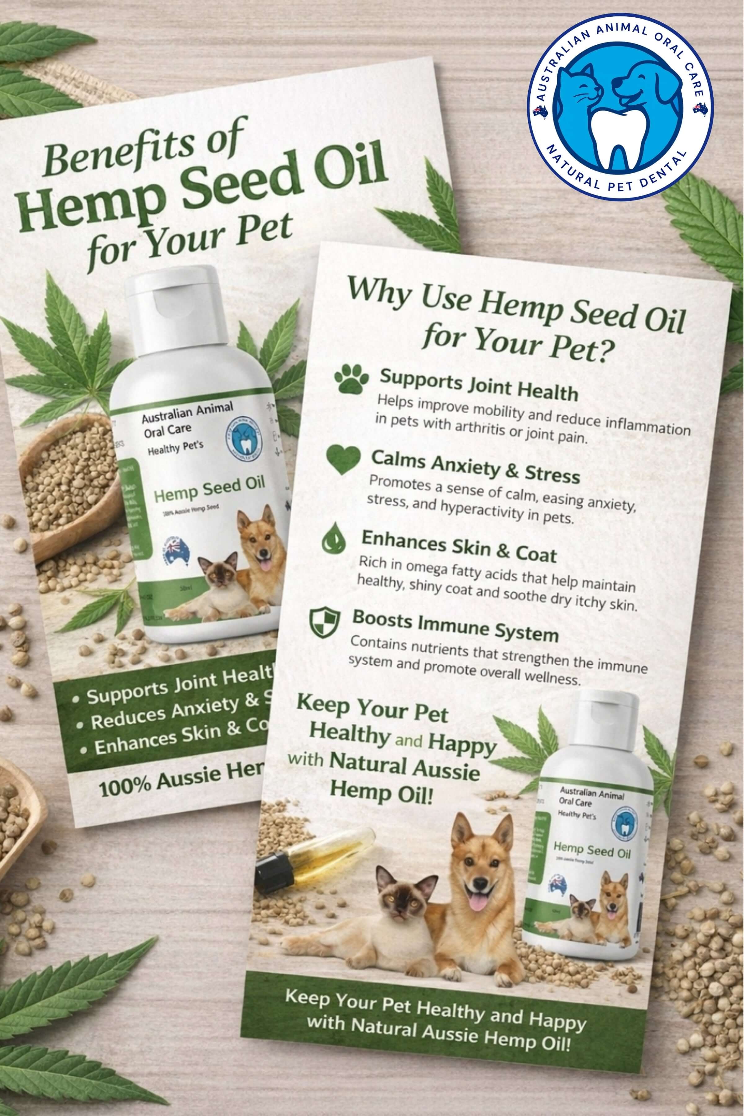 Hemp Seed Oil for dogs and cats