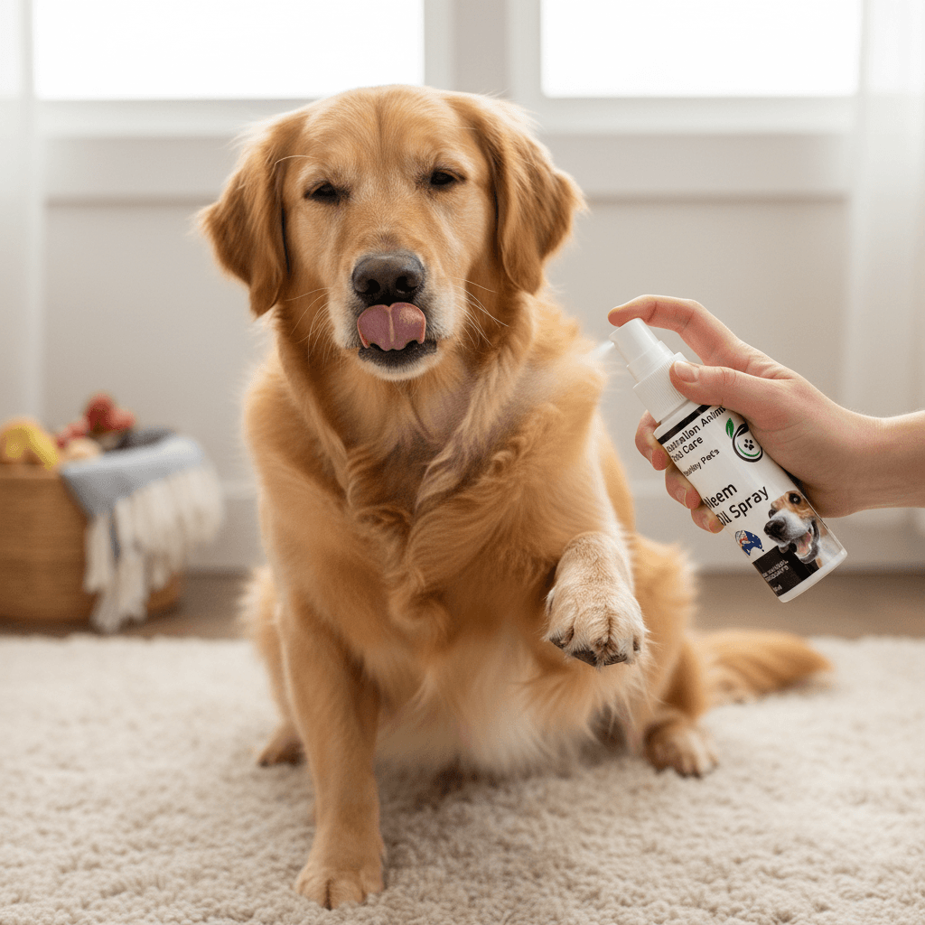 Using Organic Neem Oil Spray on dogs